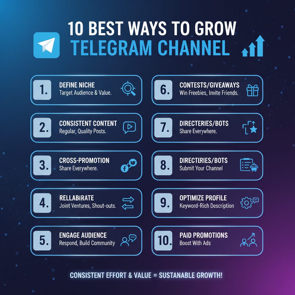 10 Best Ways to Grow Telegram Channel